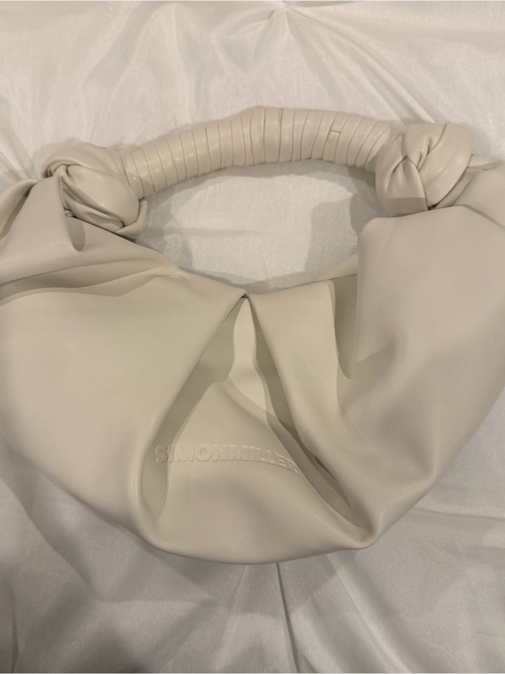 Simon Miller Cream Lopsy Cream Knotted Handle Hobo Bag - Picture 8 of 8